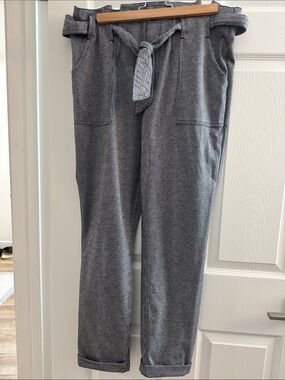 Women’s Gray Casual Tie-Waist Pants